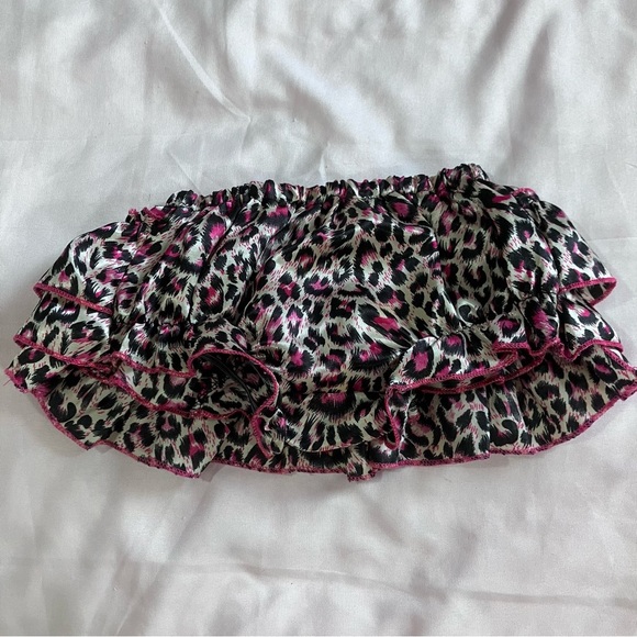 🧡2FOR$15 Boutique 2 Bloomers Zebra Rainbow&Pink Leopard Ruffle Diaper Set - Picture 4 of 7